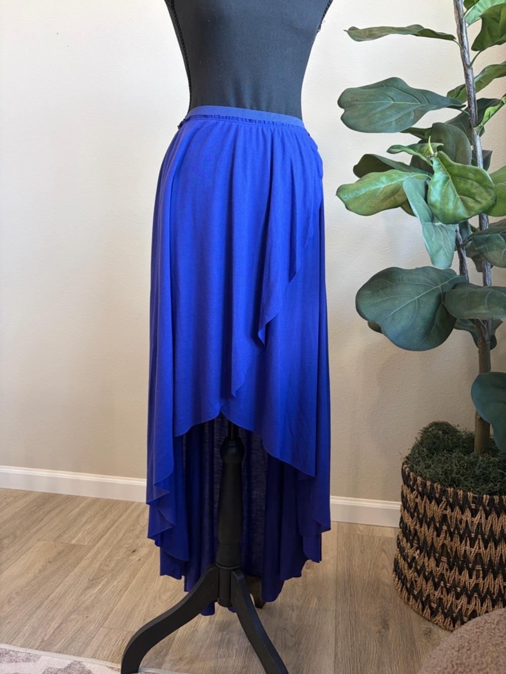 American Eagle Outfitters Royal Blue High-Low Layered Skirt